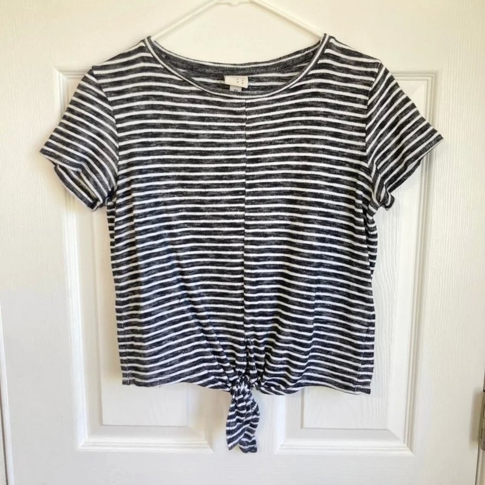 A New Day stripe tie semi-cropped top size XS- FREE SHIPPING